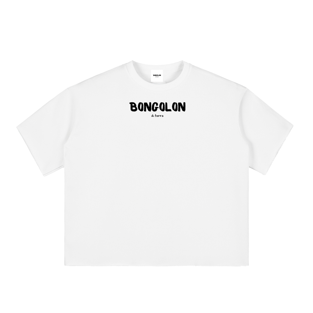 Bongolon Boxy Half-Sleeve Raw-Edge T-Shirt