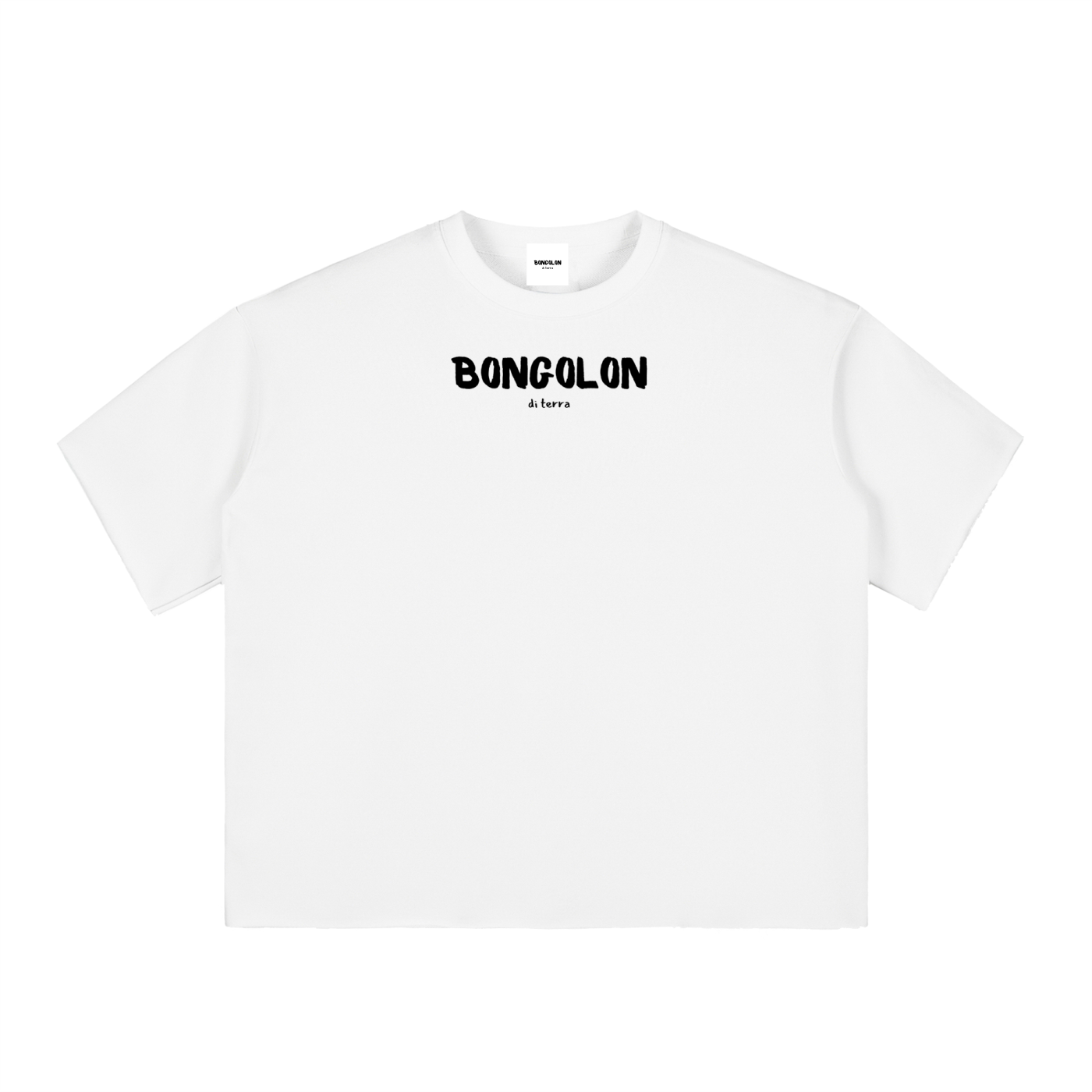 Bongolon Boxy Half-Sleeve Raw-Edge T-Shirt