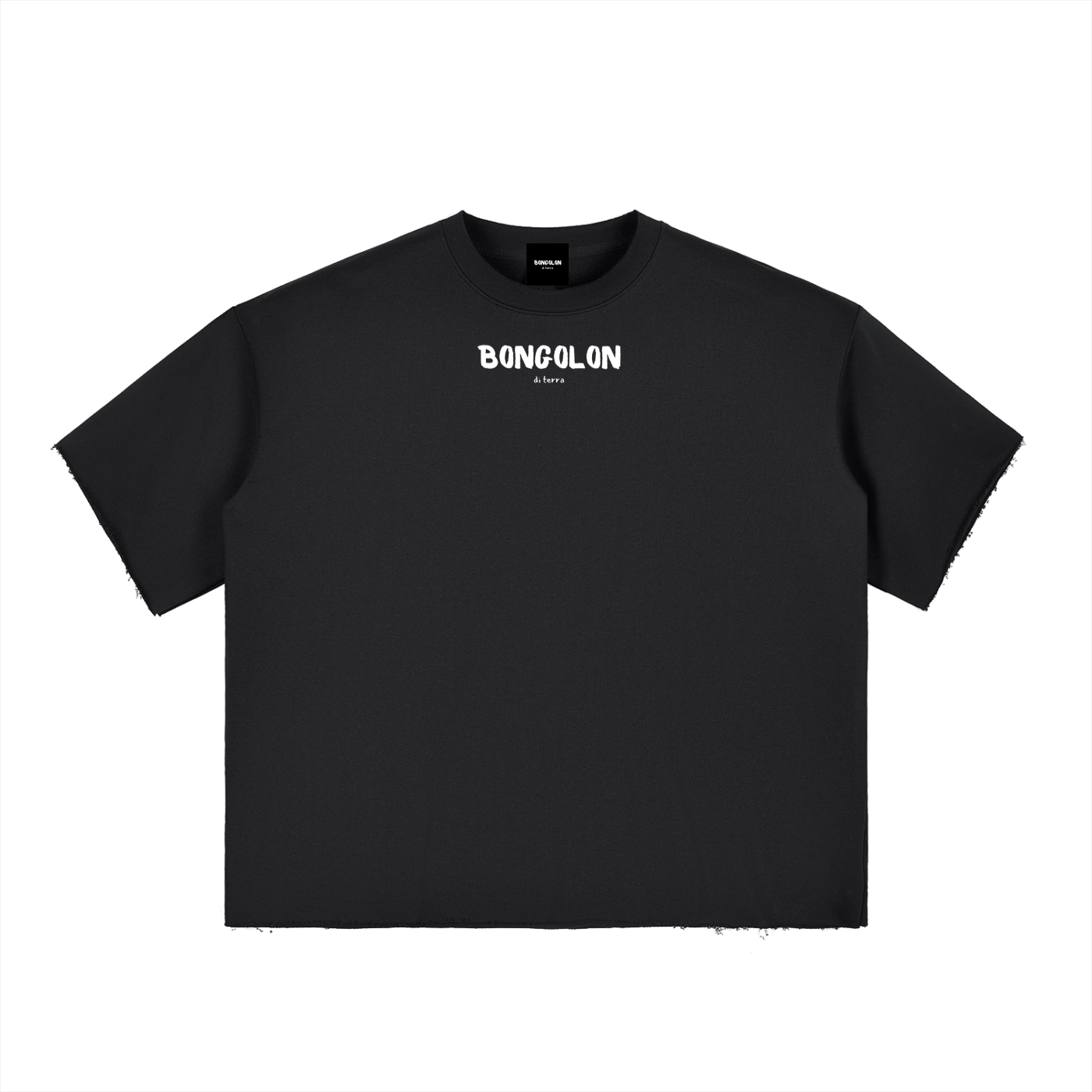 Bongolon Boxy Half-Sleeve Raw-Edge T-Shirt