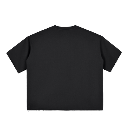 Bongolon Boxy Half-Sleeve Raw-Edge T-Shirt